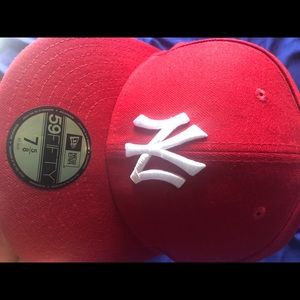 Red New Era Yankee Fitted